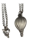 Ms Dee Balloon Charm Necklace Pewter Silver tone chain Hot Air Balloon V... - £6.04 GBP