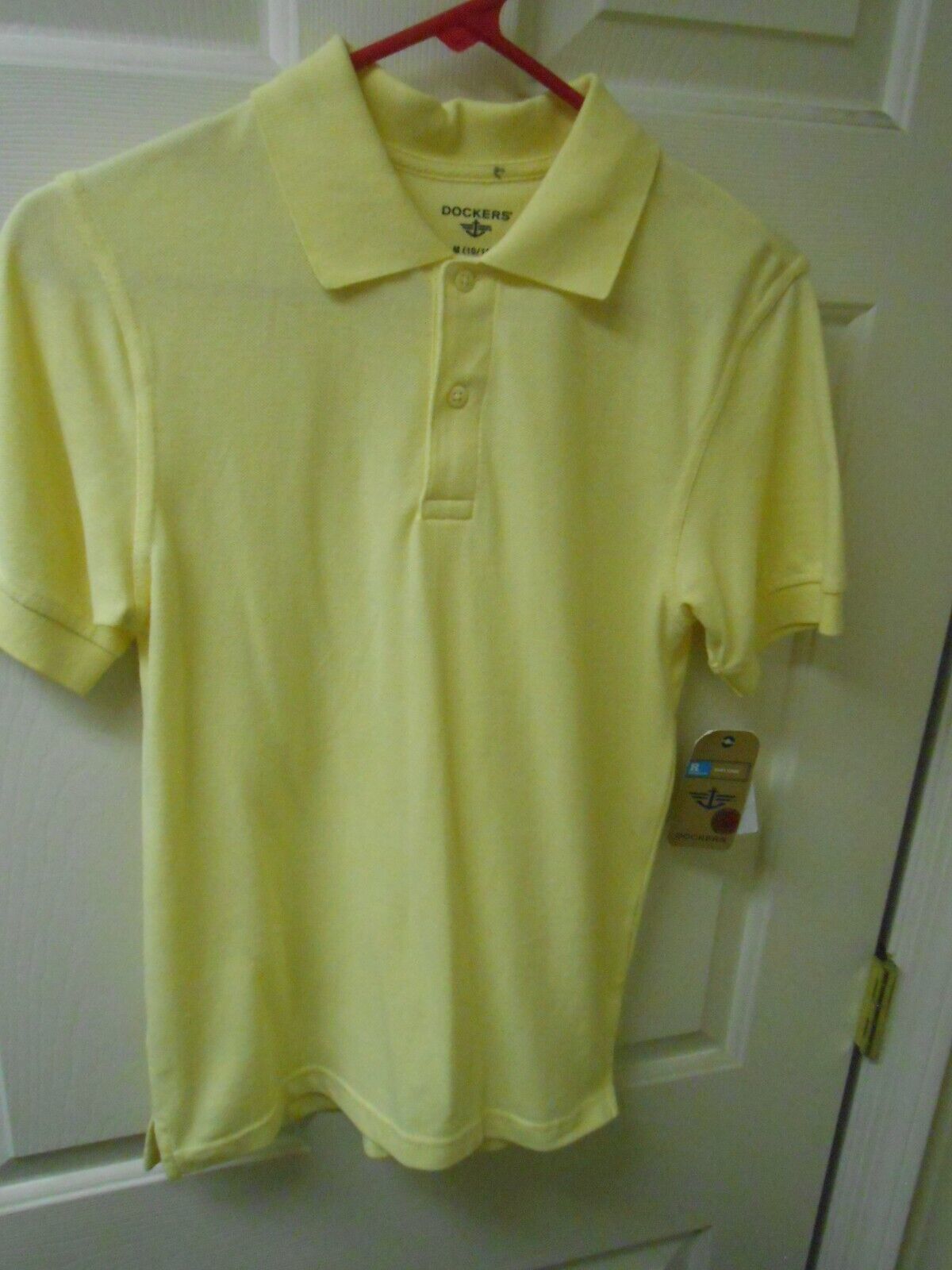 New Boys Dockers Bright Yellow polo Shirt size M (10-12)  - $11.29