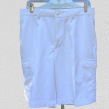Island Republic mens solid white polyester golf beach cargo style shorts size 32 - £23.00 GBP