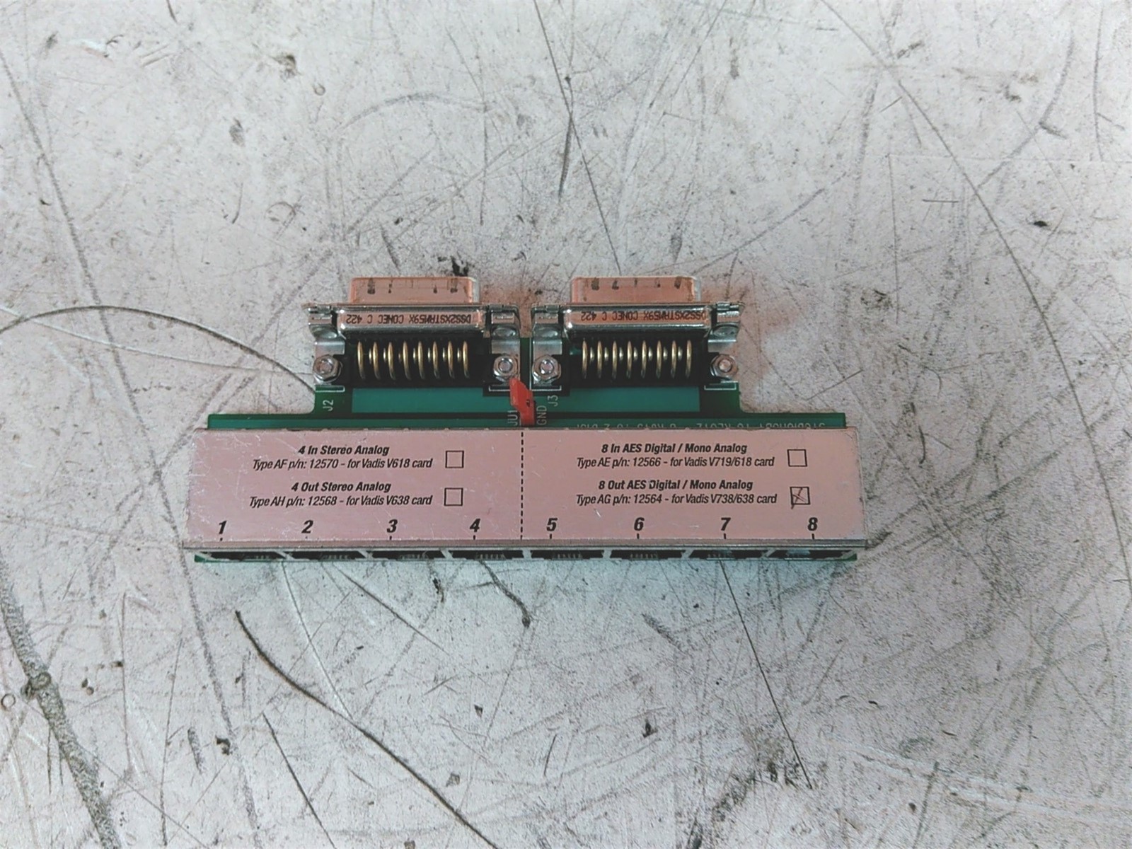 StudioHub+ 12564 Type AG 8 Out AES Digital/Mono Analog 8 RJ45 to 2 D15F ... - $38.00
