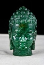 Natural Green Quartz Buddha Head Gemstone Statue 1675 Ct 3.75&quot; Home Decor - $95.00