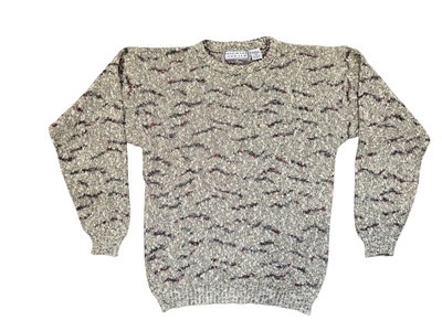 Vintage 80&#39;s Men&#39;s Michael Gerald Knit Geometric Sweater Crewneck Pullov... - $23.75