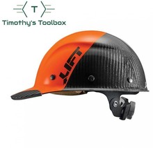Lift Safety Dax 50/50 Carbon Fiber Cap Hard Hat Orange-Black - $154.20