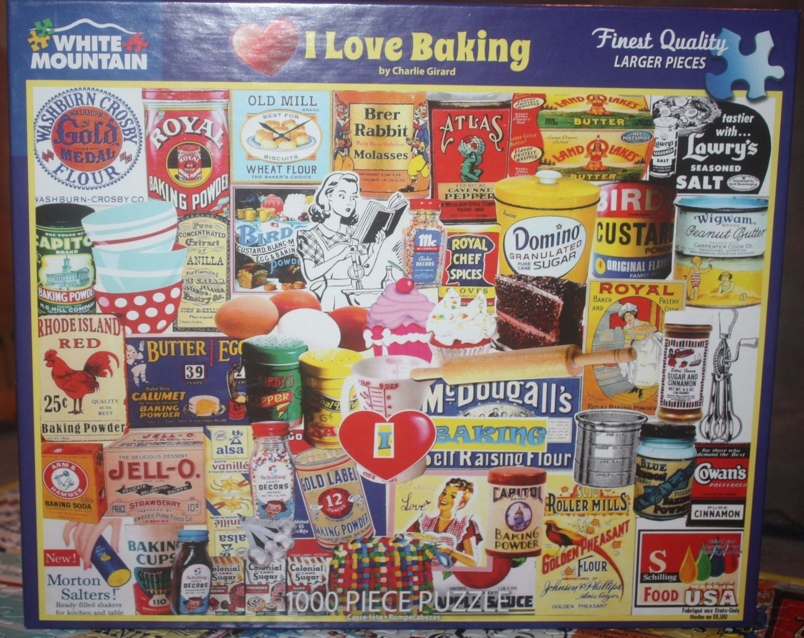 2022 White Mountain Puzzles I Love Baking 1000 PC Puzzle - Complete - $12.00