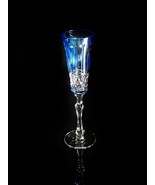 Faberge  Xenia  Sky Blue Cut to Clear Crystal Flute - £195.59 GBP