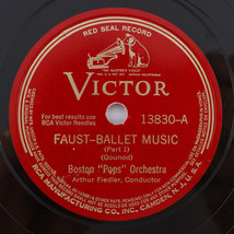 Boston Pops Orchestra, Arthur Fiedler – Faust—Ballet Music 1940 12&quot; 78rpm #13830 - £20.24 GBP