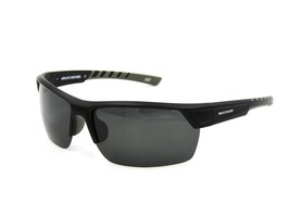 Skechers SE5152-3 Polarized Sport Sunglasses, Matte Black / Gray Half Frame #B14 - £19.85 GBP