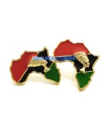 Africa Continent With Queen Nefertiti Post Style Pierced Stud Earrings  - $13.99