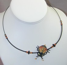 Incredible Joyce Fritz Studio Polymer Clay Bug &amp; Bead Necklace NWOT - $125.00