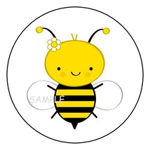 108 Cute Bumble Bee Envelope Seals, labels,stickers,round,0.75&quot; favors k... - $7.49
