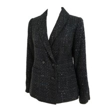 Pendleton Jacket Metallic Tweed Boucle Black Blazer Shawl Collar Sz 6 NWT - £128.62 GBP