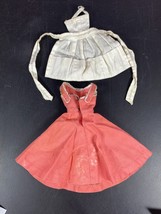 VINTAGE Mattel BARBIE-Q apron white  &amp; dress #962 1959 - £19.75 GBP