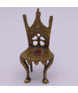 Vintage Miniature Brass Ornate Design Chair With Paw Feet Dollhouse Isle... - $1,300.58 MXN