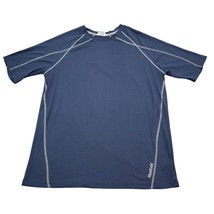Reebok Athletic Shirt Mens L Blue Lightweight Running Workout Tee - £15.84 GBP