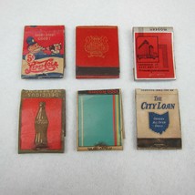 6 Vintage Matchbook Covers Pepsi Cola Double Dot Coca Cola Hotel Rieger ... - $34.99