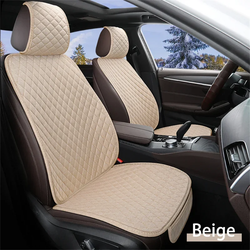 Car Seat Cover Flax Seat Protect Cushion Automobile Seat Cushion Protect... - £20.13 GBP+