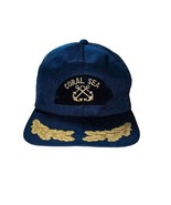 Vintage Coral Sea Captain Snapback Hat Mesh Back - $12.35