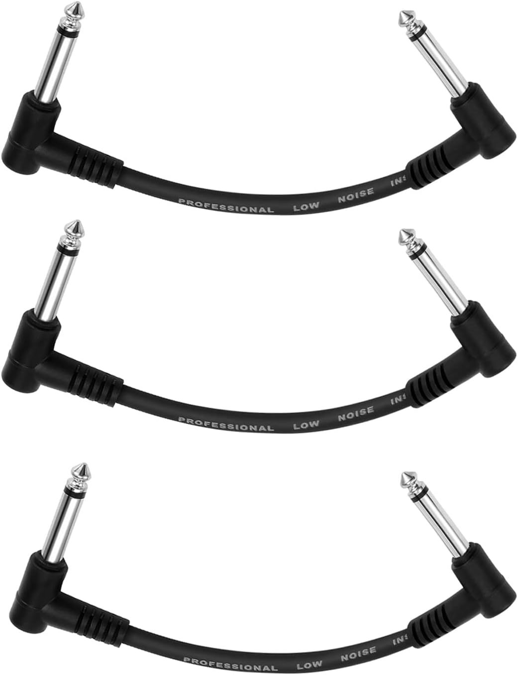 3 Packs Of Donner 6&quot; Black Guitar Effect Pedal Patch Cables. - $29.97