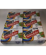 Shout Wipe &amp; Go Instant Stain Remover Wipes Textured *6 Boxes of 12 wipe... - £26.28 GBP