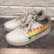 Puma Carina Soft Foam Rainbow Letters Pride Sneakers Kids sz 6.5 White L... - £25.15 GBP