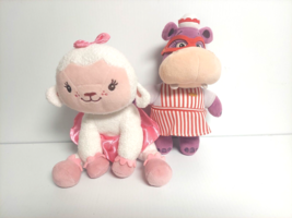 Disney Collection Doc McStuffins Lambie Lamb Hallie Hippo Plush Stuffed Toy 2pcs - £12.70 GBP