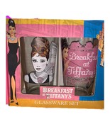 VINTAGE 1995 BREAKFAST AT TIFFANY&#39;S GLASSWARE SET BY AVELA TWO 16 OZ GLA... - $17.90 CAD