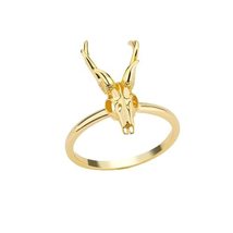 Skull Rings For Women Stainless Steel Open Vintage Gold Silver Color Fin... - $25.00