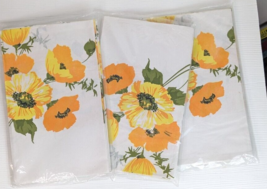 3 Vintage Yellow Spring Flower Paper table cover C.A. Reed) 52x96, NEW o... - $14.84