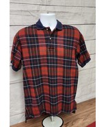 Vintage Polo Ralph Lauren Medium Short Sleeve Shirt Plaid Tartan Red Mad... - £17.92 GBP