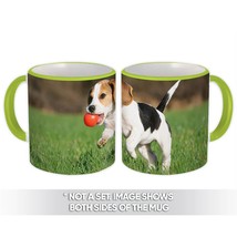 Beagle : Gift Mug Pet Animal Puppy Ball Dog Running Cute Funny - $15.90