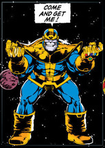 Marvel Comics Thanos Figure Come and Get Me! Comic Art Refrigerator Magnet NEW - $3.99