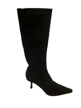 Jimmy Choo Black Stretch Suede Heel Boot Women&#39;s Size 38.5 Us Size 8.5 - £218.30 GBP