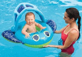 Swimways Sun Canopy Baby BLUE BIRD Boat Pool Float - NEW Babies 9 - 24 Months - £9.68 GBP