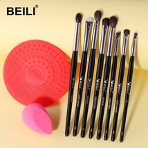 BEILI 8/15/18 pcs Makeup Brushes Set Pink Cosmetic Sponge Red  Cleaning Pad for  - £52.78 GBP
