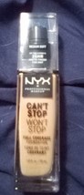 (1) Nyx Makeup Can&#39;t Stop Won&#39;t Stop Foundation CSWSF10.5 Medium Buff Free Ship - £7.76 GBP