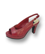  PEERAGE Linda Women Wide Width Leather High Heel Platform Slingback  - $64.95