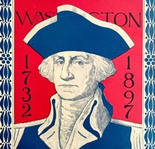 Pres George Washington 1897 YC Cover Art Victorian XL Wood Block Color D... - £61.69 GBP