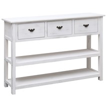 Sideboard Antique White 115x30x76 cm Wood - £99.88 GBP