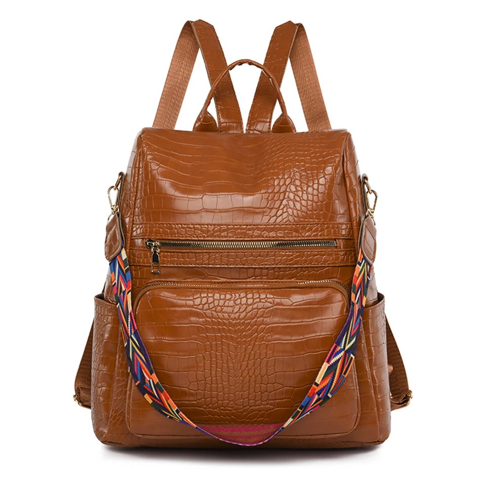 3 In 1 Women Backpacks High  Leather er Travel Bagpacks Fashion College Wind Sch - £27.57 GBP