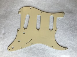 For US 11 Holes Fender Standard Strat Guitar Pickguard, 3 Ply Vintage Yellow  - £7.04 GBP