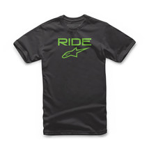 Alpinestars Mens Ride 2.0 Tee Shirt T-Shirt Black/Green Sm - £17.54 GBP