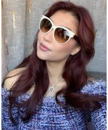 New Tom Ford 57mm Oversized White Cream Cat Eye Women&#39;s Sunglasses - $3,463.62 MXN
