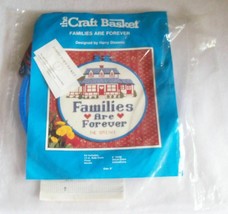 NEW The Craft Basket Cross Stitch Kit Families Are Forever 8&quot; CB-3513 NIP - £14.38 GBP