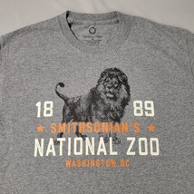 Smithsonian Institution National Zoo Lion T Shirt Gray Sz Med - £9.60 GBP