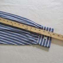 Van Heusen Fitted Men's White & Blue Stripes Cotton Blend Button Up Shirt Size M image 13
