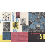 World&#39;s Fair Brussels Belgium 1958 Atomium Atomic Nuclear Atom memorabilia - $41.01 CAD