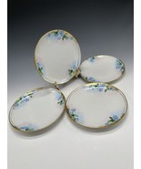 4 Vintage Japan Bread Dessert Plates Floral Gold Hand Painted Porcelain S2 - $41.85