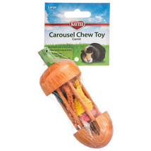 Natural Wood and Loofah Carousel Carrot Chew Toy for Small Pets - £3.09 GBP+