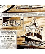 1952 Sperry Gyro Stabilizer Reducing Roll In Ships Nautical Page Sphere ... - $29.99