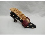Vintage 1999 Claudette Sandy Lynam Clough Shoe Figurine 3&quot; - £23.34 GBP